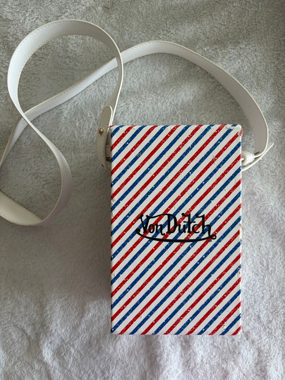 Von Dutch Striped Box Purse